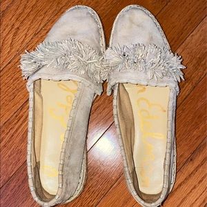 Sam Edelman Gray Fringe Slippers Size 8